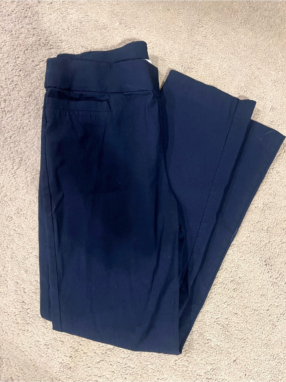 Navy Women's Dress Pants - Classic Straight Fit